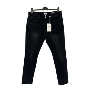 NWT’S Frame Jagger Mid- Rise True Skinny Fit Black Jeans SZ 38 (Fast Shipping)